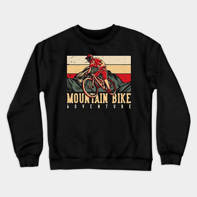 Mountain Bike ride Crewneck Sweatshirt by Catfactory